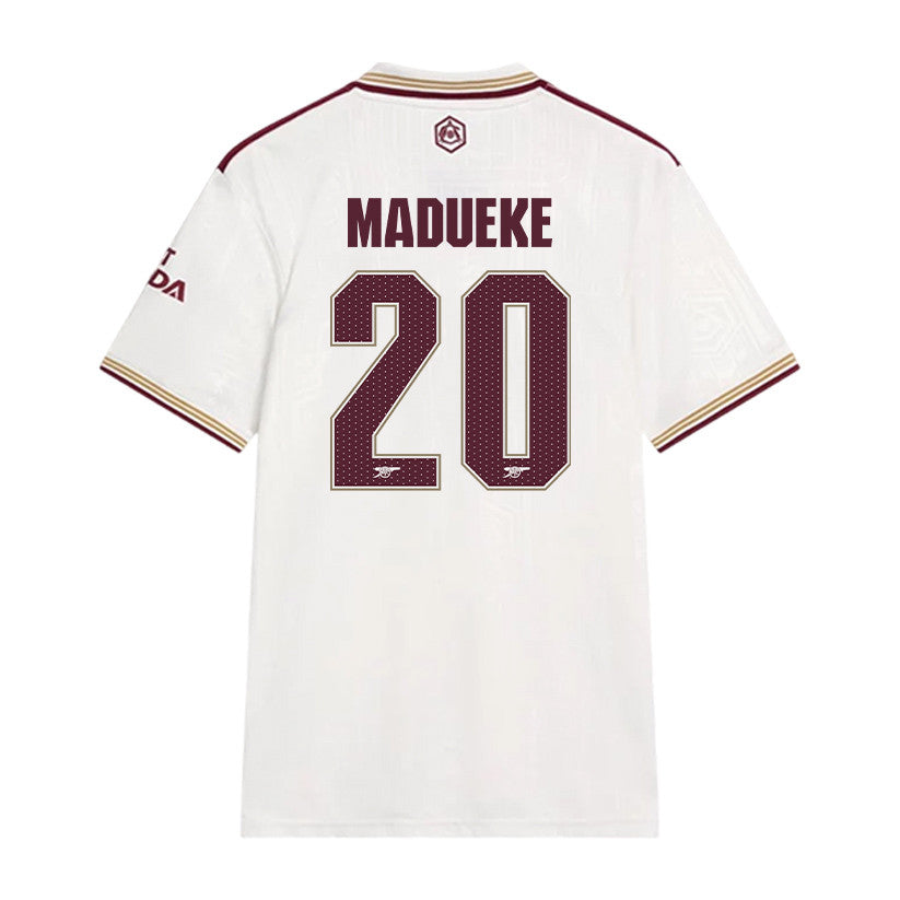 Noni Madueke 20 Arsenal 25/26 Third Men Jersey - White
