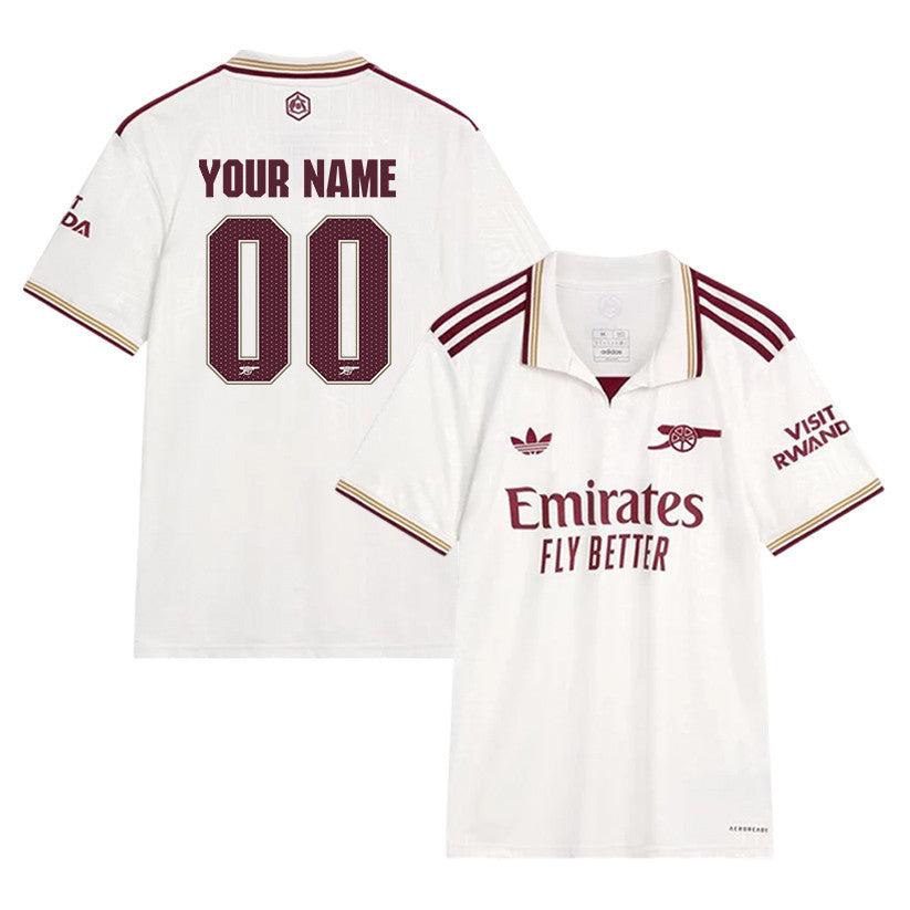 Arsenal 25/26 Personalized Third Men Jersey - White