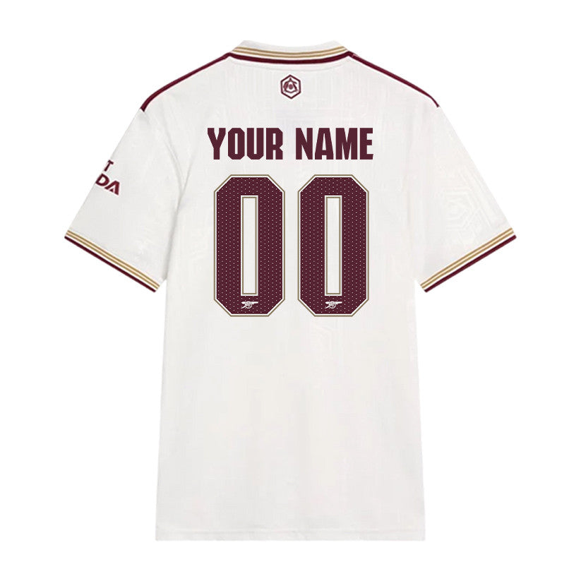 Arsenal 25/26 Personalized Third Men Jersey - White