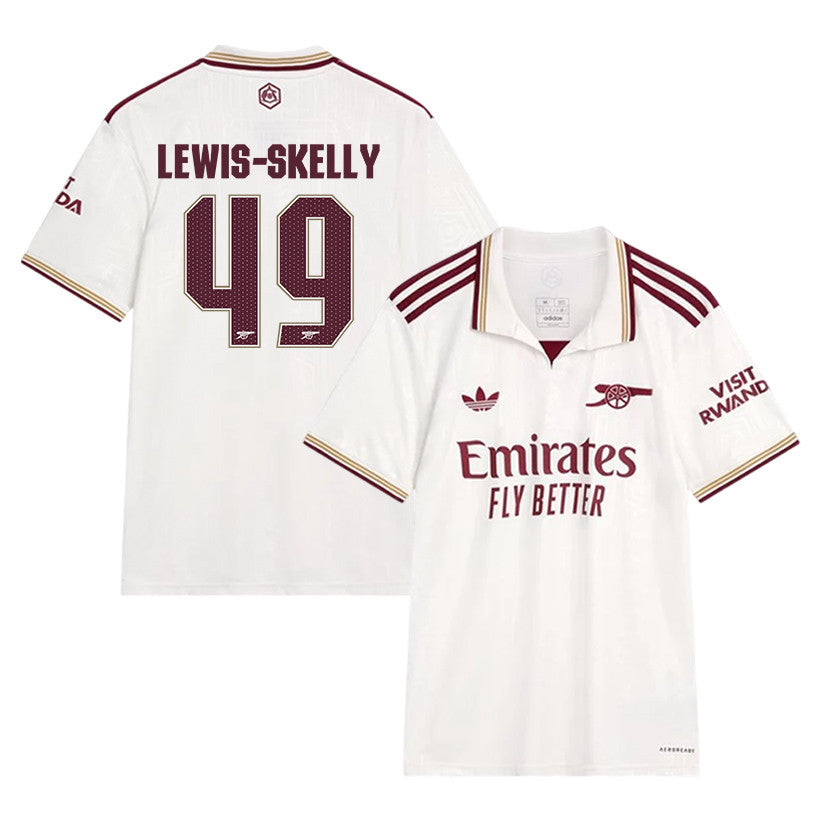 Myles Lewis-Skelly 49 Arsenal 25/26 Third Men Jersey - White