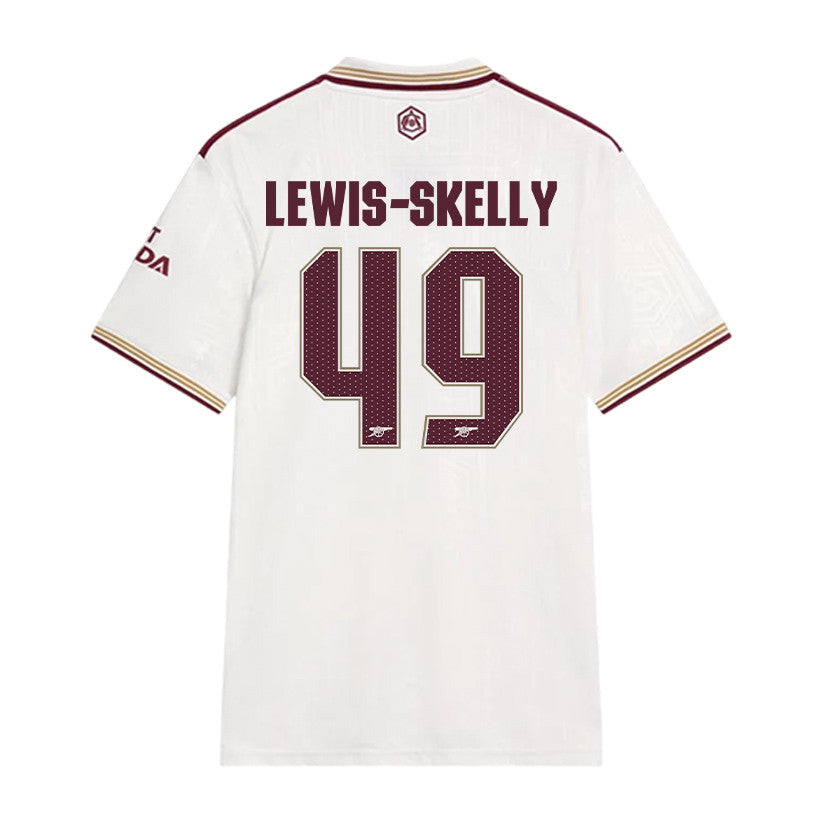 Myles Lewis-Skelly 49 Arsenal 25/26 Third Men Jersey - White