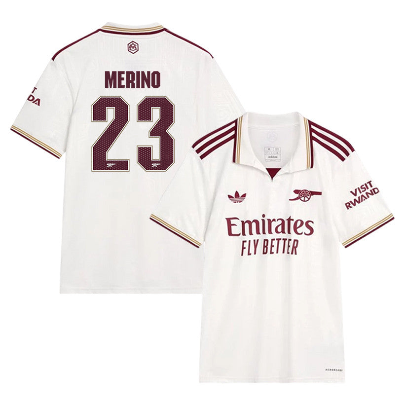 Mikel Merino 23 Arsenal 25/26 Third Men Jersey - White