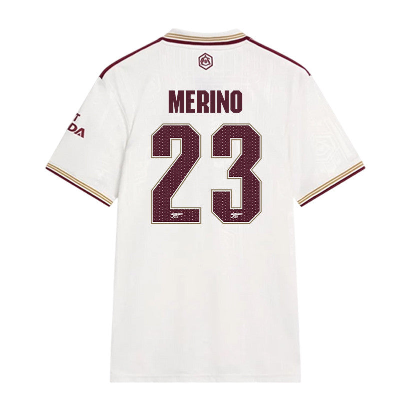 Mikel Merino 23 Arsenal 25/26 Third Men Jersey - White