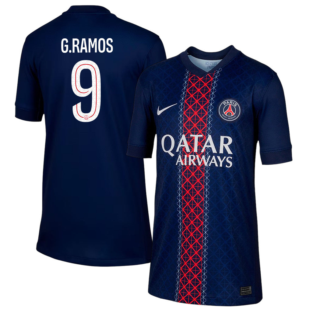 Gonçalo Ramos 9 Paris Saint-Germain 25/26 Home YOUTH Jersey - Navy
