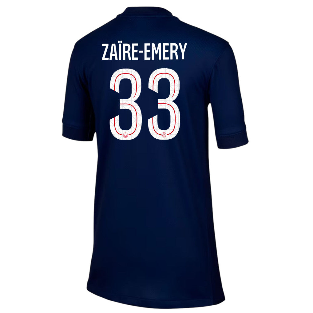 Warren Zaïre-Emery 33 Paris Saint-Germain 25/26 Home YOUTH Jersey - Navy