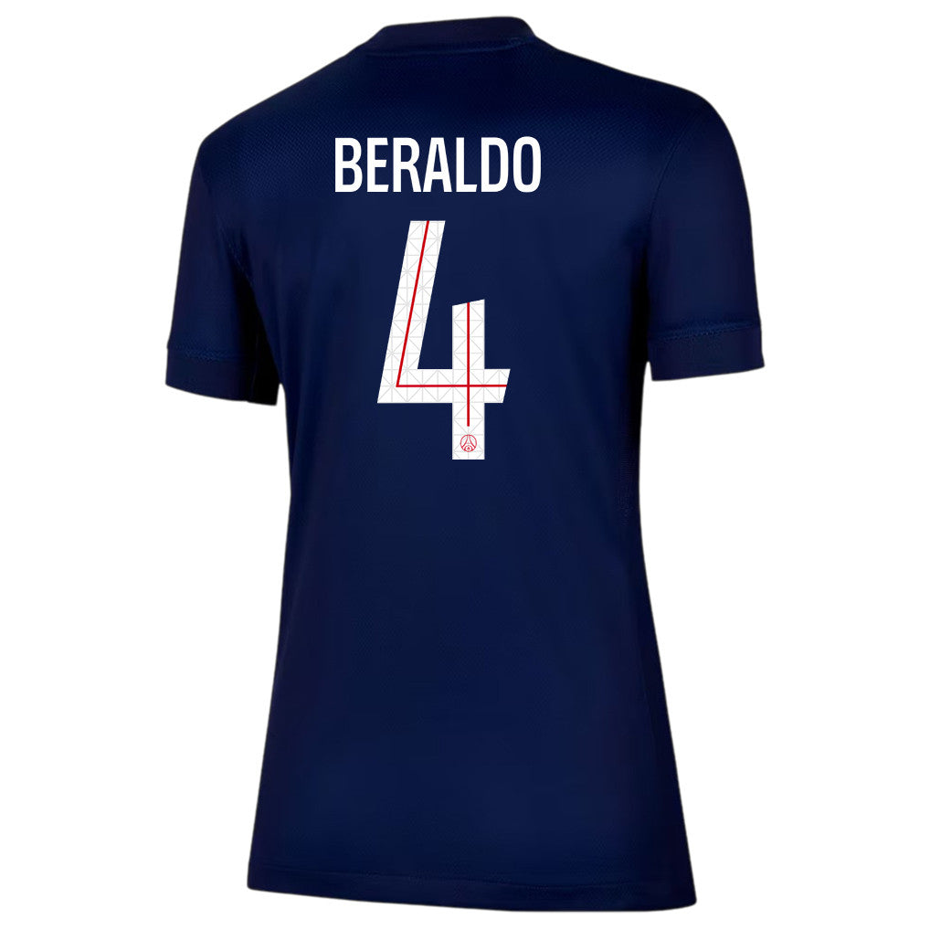 Lucas Beraldo 4 Paris Saint-Germain 25/26 Home Women Jersey - Navy