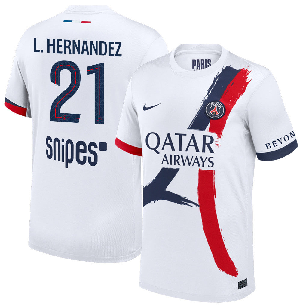 Lucas Hernández 21 Paris Saint-Germain 25/26 Away Men Jersey - White