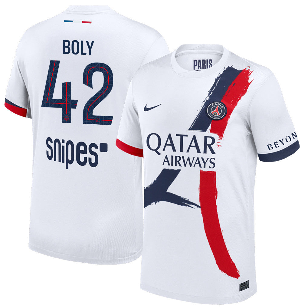 David Boly 42 Paris Saint-Germain 25/26 Away Men Jersey - White