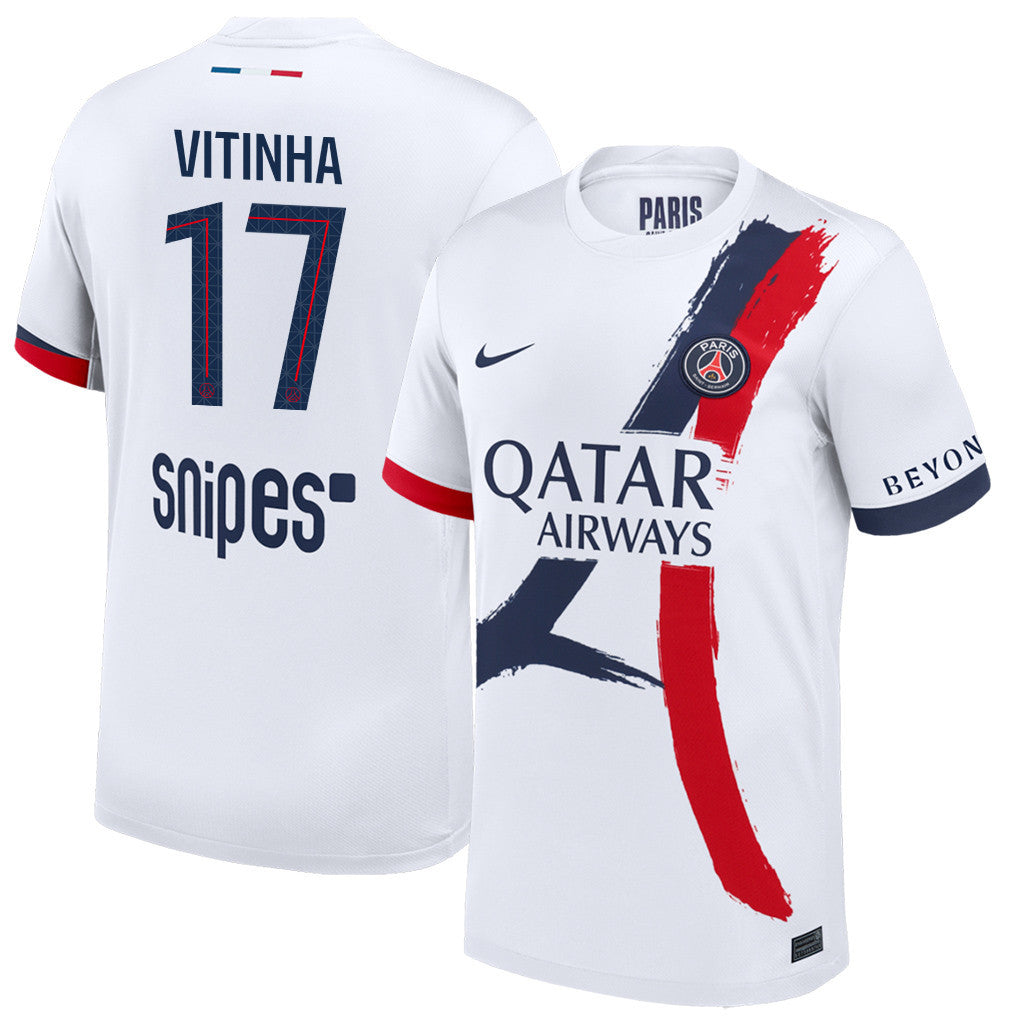 Vitinha 17 Paris Saint-Germain 25/26 Away Men Jersey - White