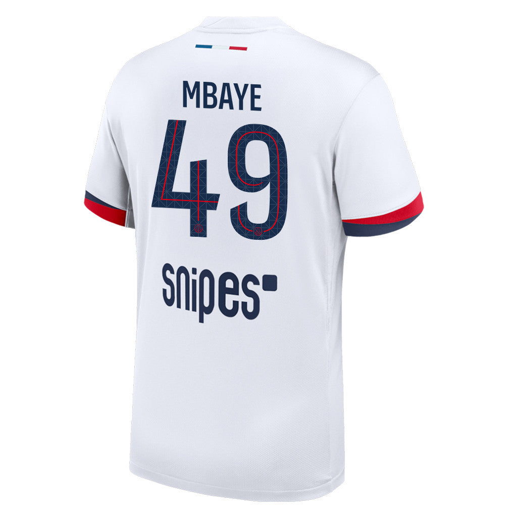 Ibrahim Mbaye 49 Paris Saint-Germain 25/26 Away Men Jersey - White