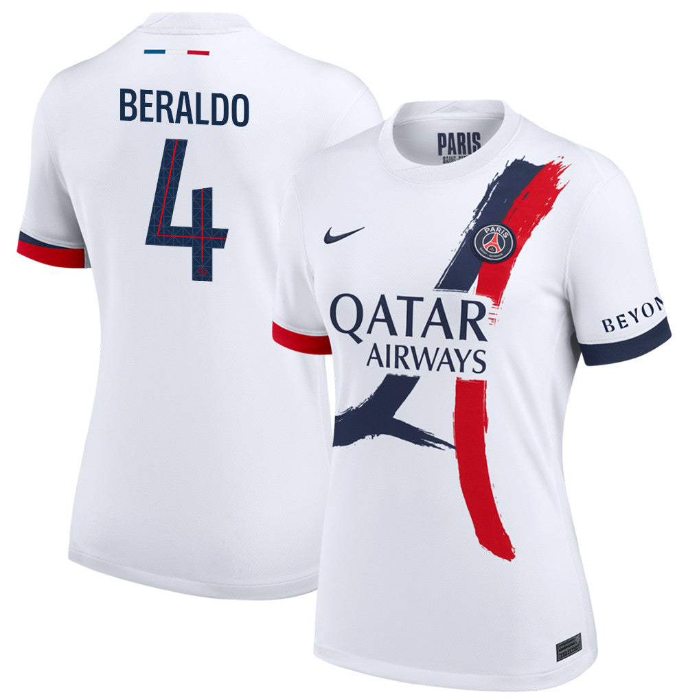 Lucas Beraldo 4 Paris Saint-Germain 25/26 Away Women Jersey - White