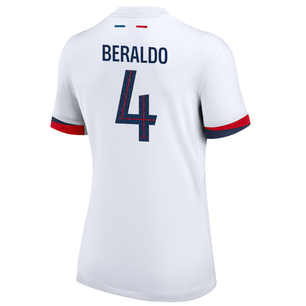 Lucas Beraldo 4 Paris Saint-Germain 25/26 Away Women Jersey - White