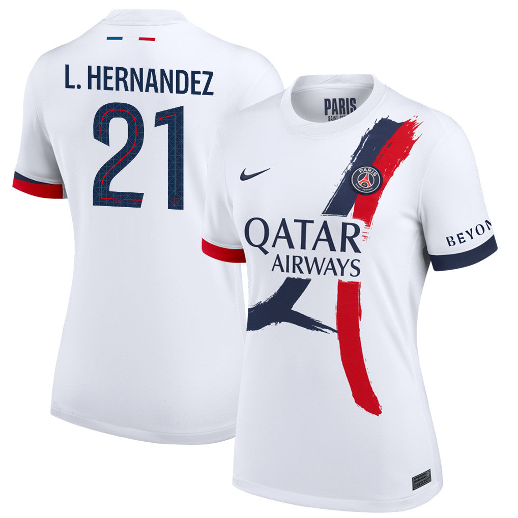 Lucas Hernández 21 Paris Saint-Germain 25/26 Away Women Jersey - White