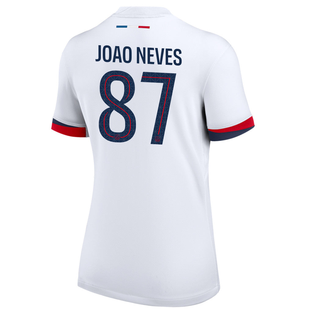 João Neves 87 Paris Saint-Germain 25/26 Away Women Jersey - White
