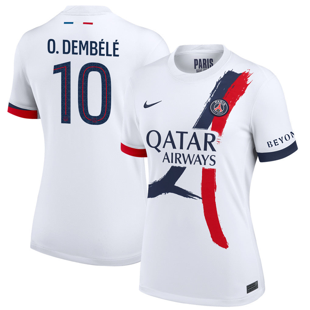 Ousmane Dembélé 10 Paris Saint-Germain 25/26 Away Women Jersey - White