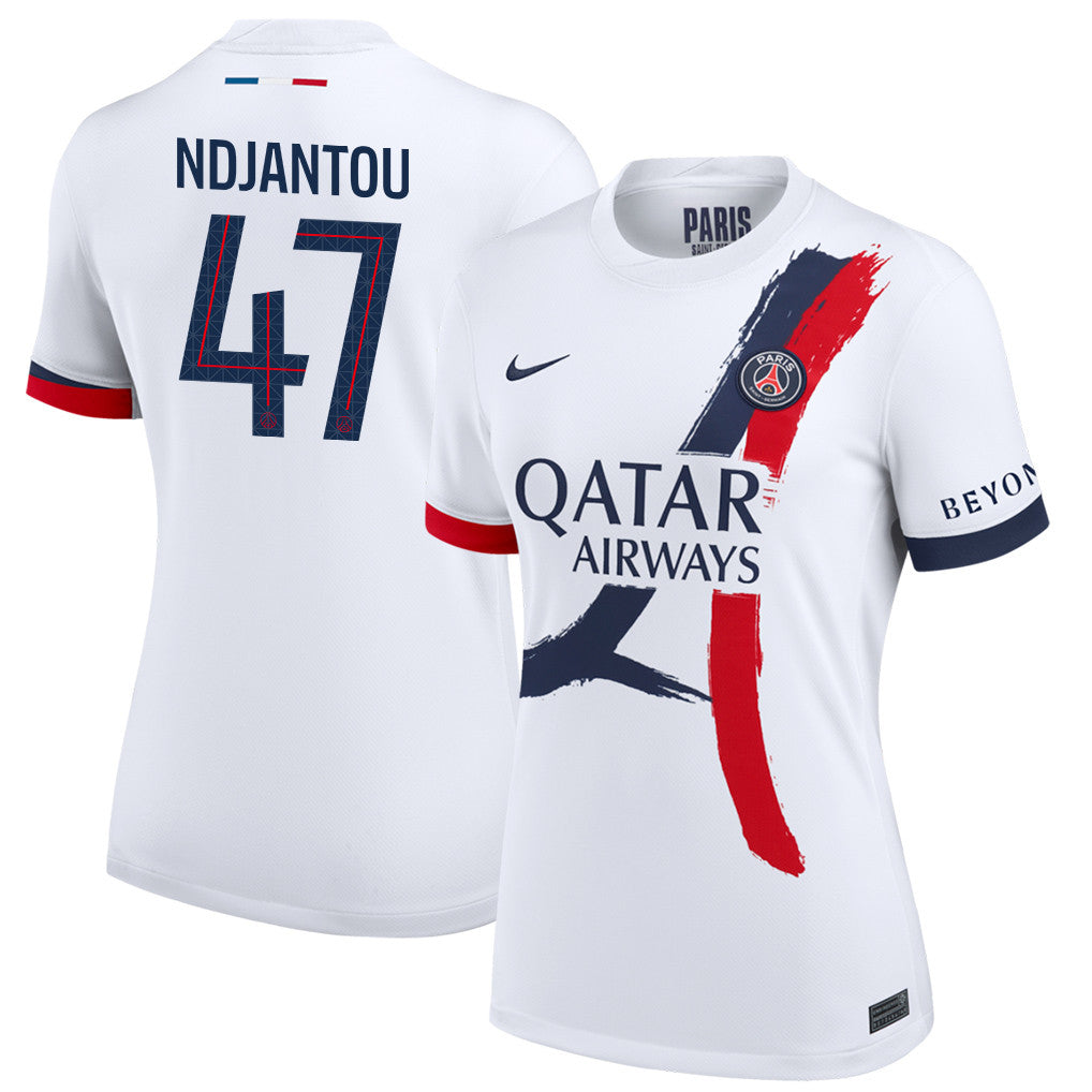 Quentin Ndjantou 47 Paris Saint-Germain 25/26 Away Women Jersey - White