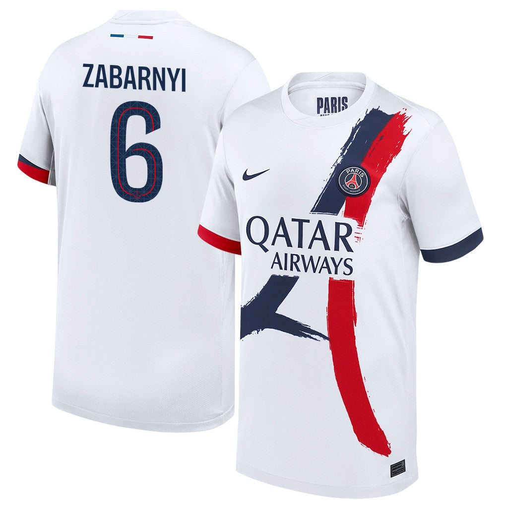 Illia Zabarnyi 6 Paris Saint-Germain 25/26 Away YOUTH Jersey - White