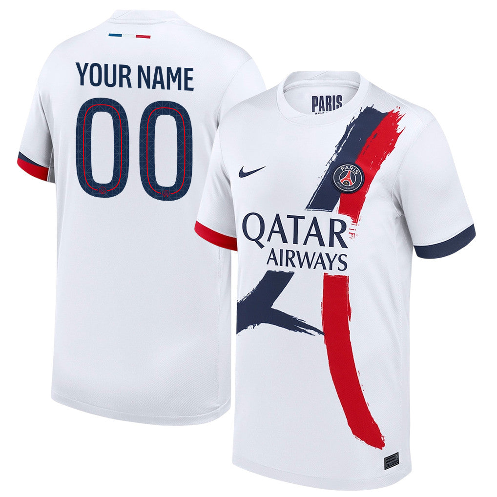 Paris Saint-Germain 25/26 Personalized Away YOUTH Jersey - White