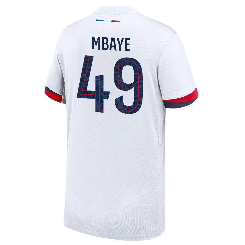 Ibrahim Mbaye 49 Paris Saint-Germain 25/26 Away YOUTH Jersey - White