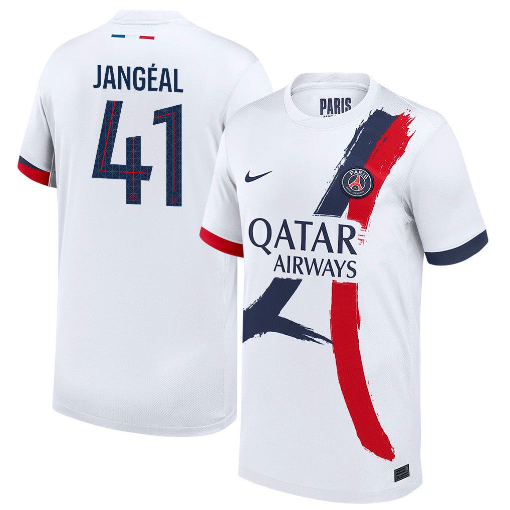 Mathis Jangeal 41 Paris Saint-Germain 25/26 Away YOUTH Jersey - White