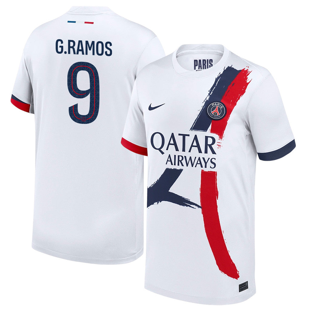 Gonçalo Ramos 9 Paris Saint-Germain 25/26 Away YOUTH Jersey - White
