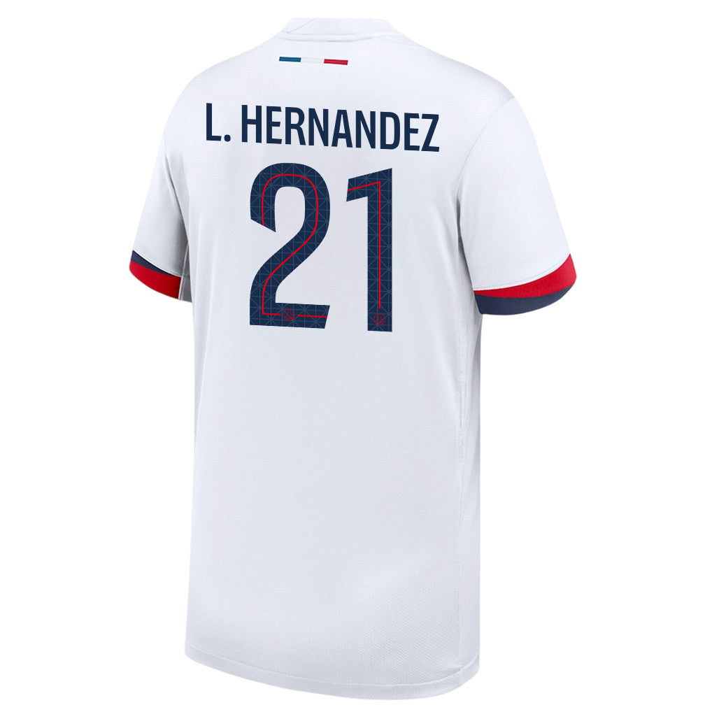 Lucas Hernández 21 Paris Saint-Germain 25/26 Away YOUTH Jersey - White
