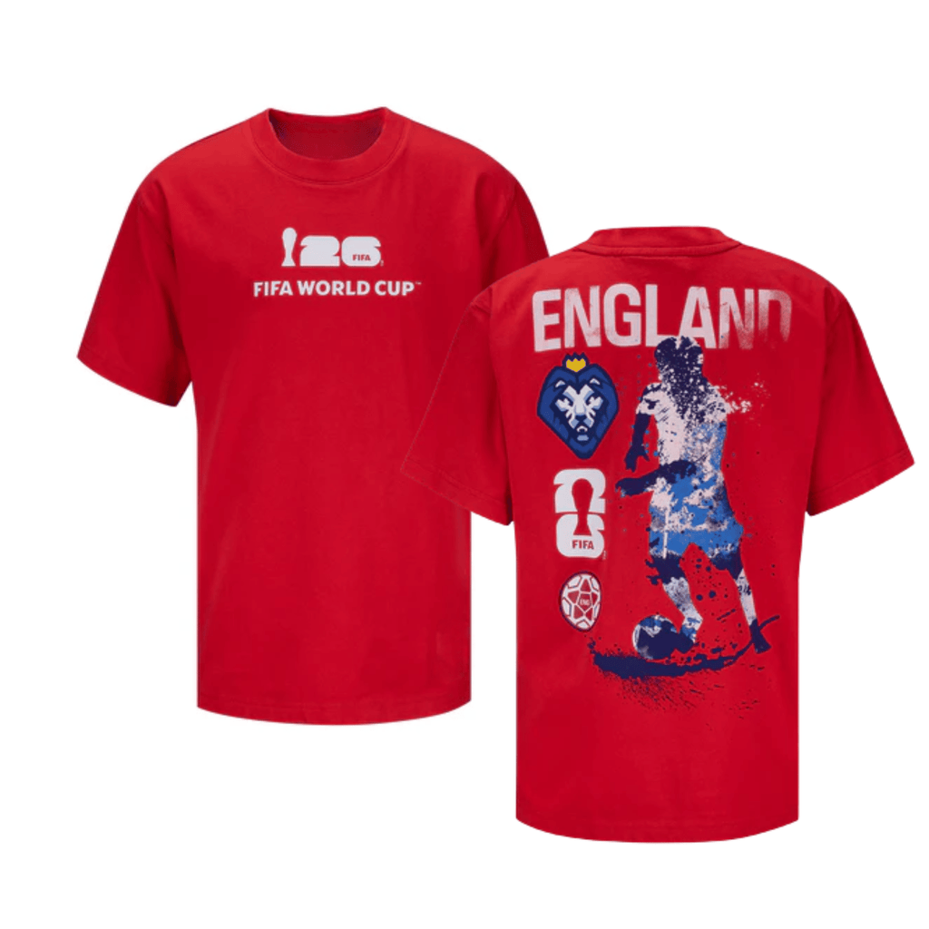 FIFA World Cup 2026 England Rise and Strike T-Shirt - Red