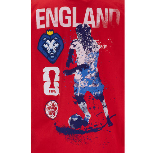 FIFA World Cup 2026 England Rise and Strike T-Shirt - Red