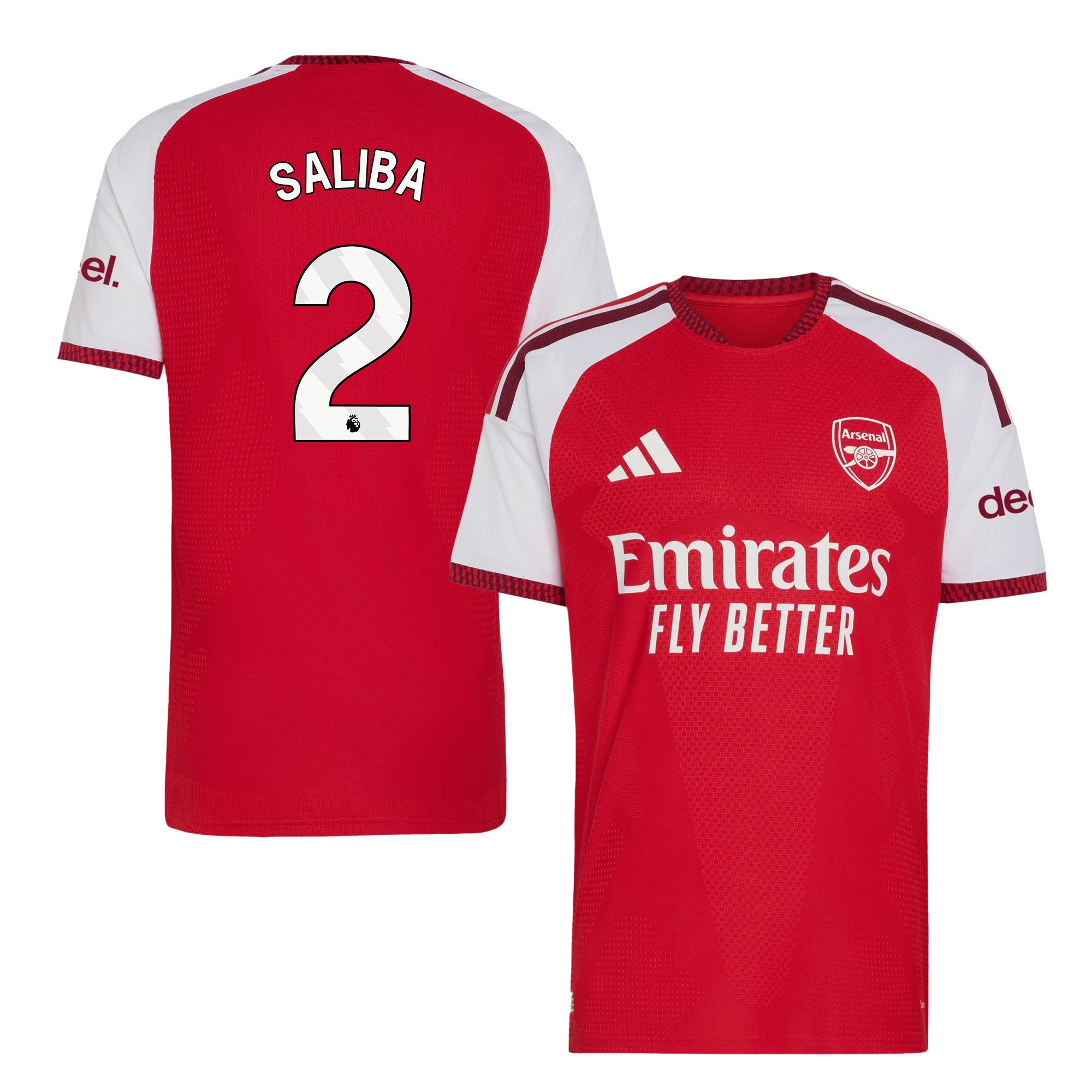 William Saliba 2 Arsenal 2026/27 Home Jersey - Men, Red