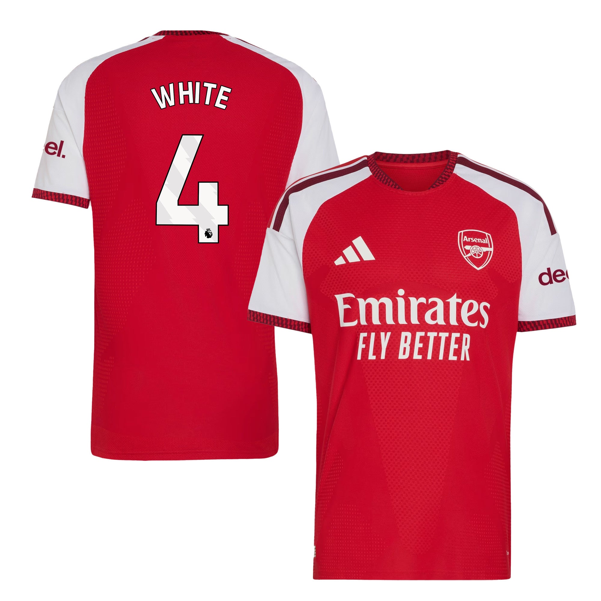 Ben White 4 Arsenal 2026/27 Home Jersey - Men, Red