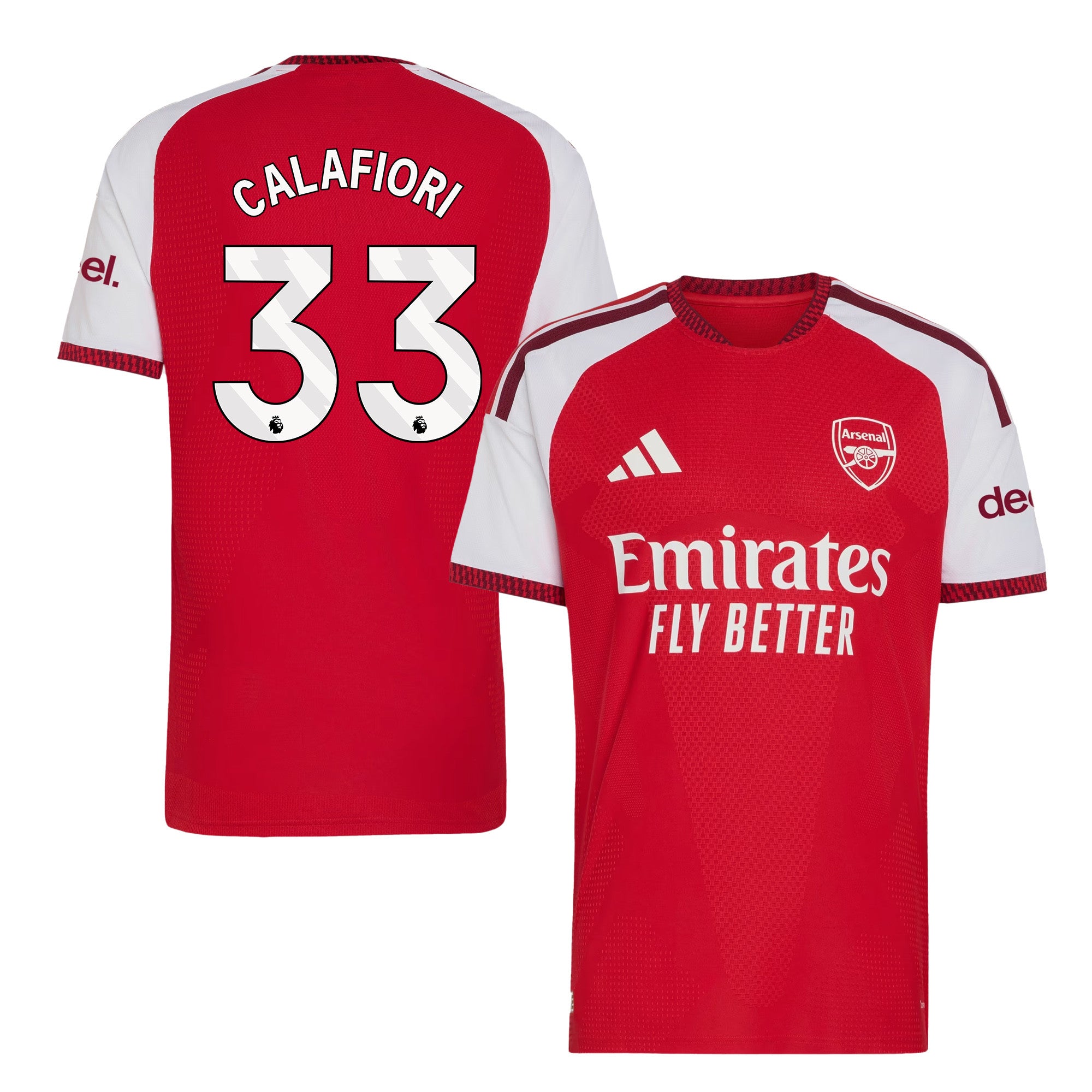 Riccardo Calafiori 33 Arsenal 2026/27 Home Jersey - Men, Red