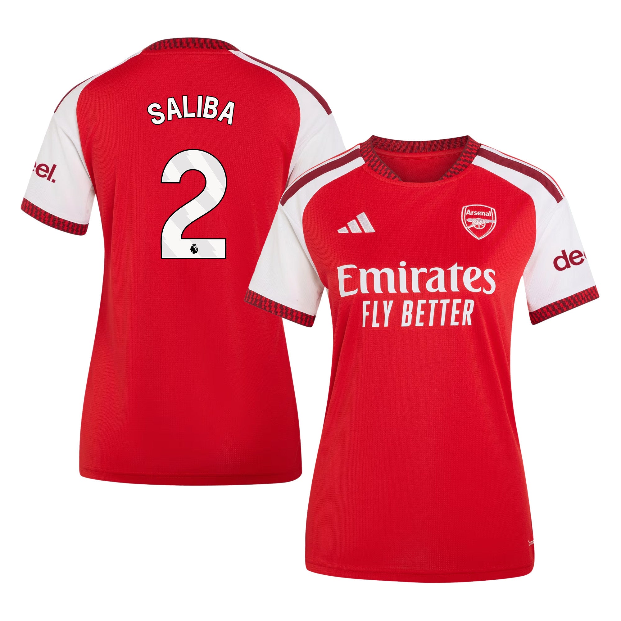 William Saliba 2 Arsenal 2026/27 Home Jersey - Women, Red
