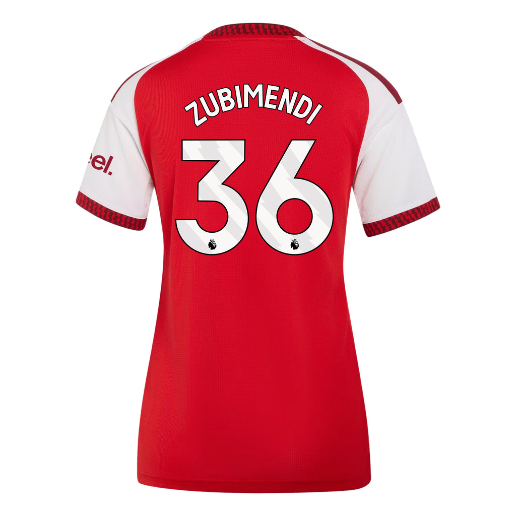 Martin Zubimendi 36 Arsenal 2026/27 Home Jersey - Women, Red