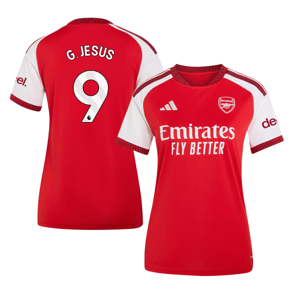 Gabriel Jesus 9 Arsenal 2026/27 Home Jersey - Women, Red