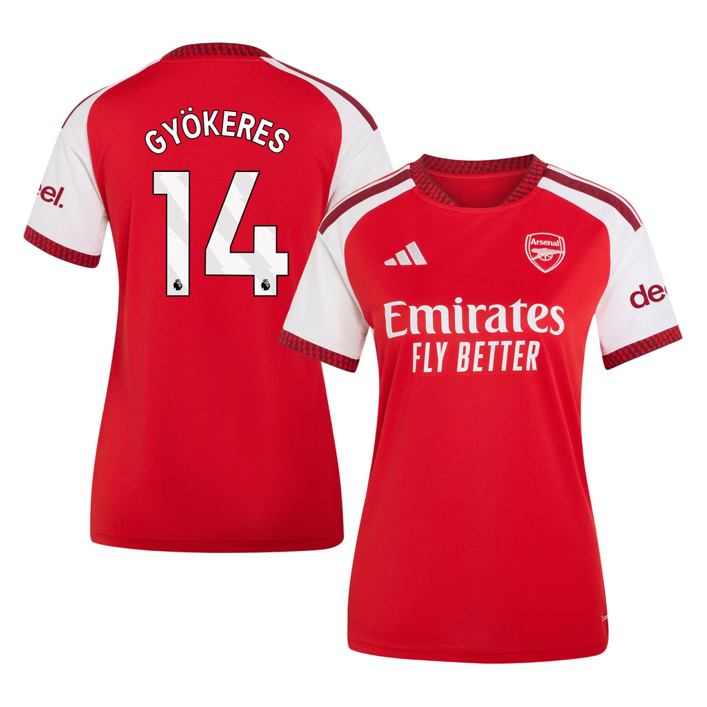 Viktor Gyökeres 14 Arsenal 2026/27 Home Jersey - Women, Red