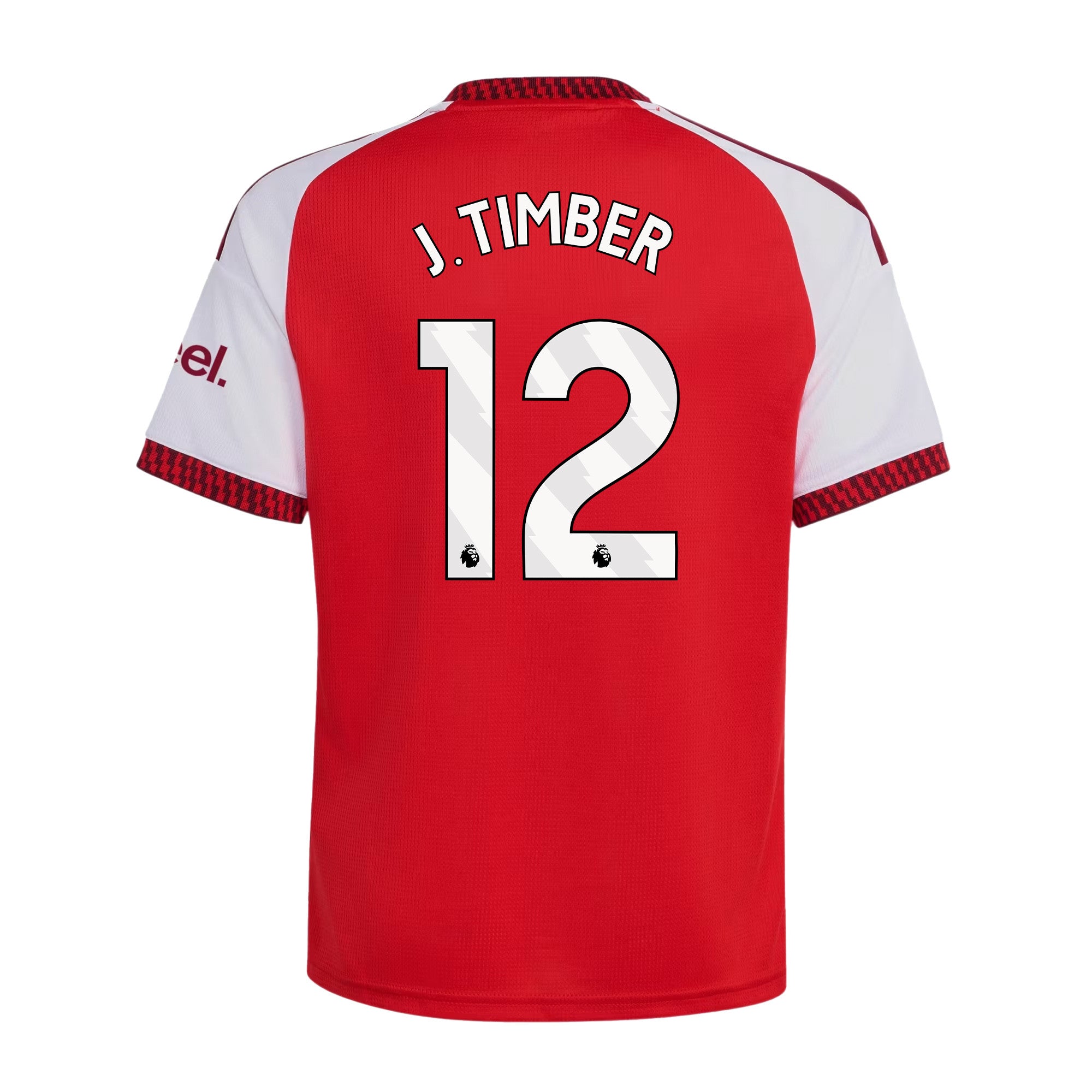 Jurriën Timber 12 Arsenal 2026/27 Home Jersey - YOUTH, Red