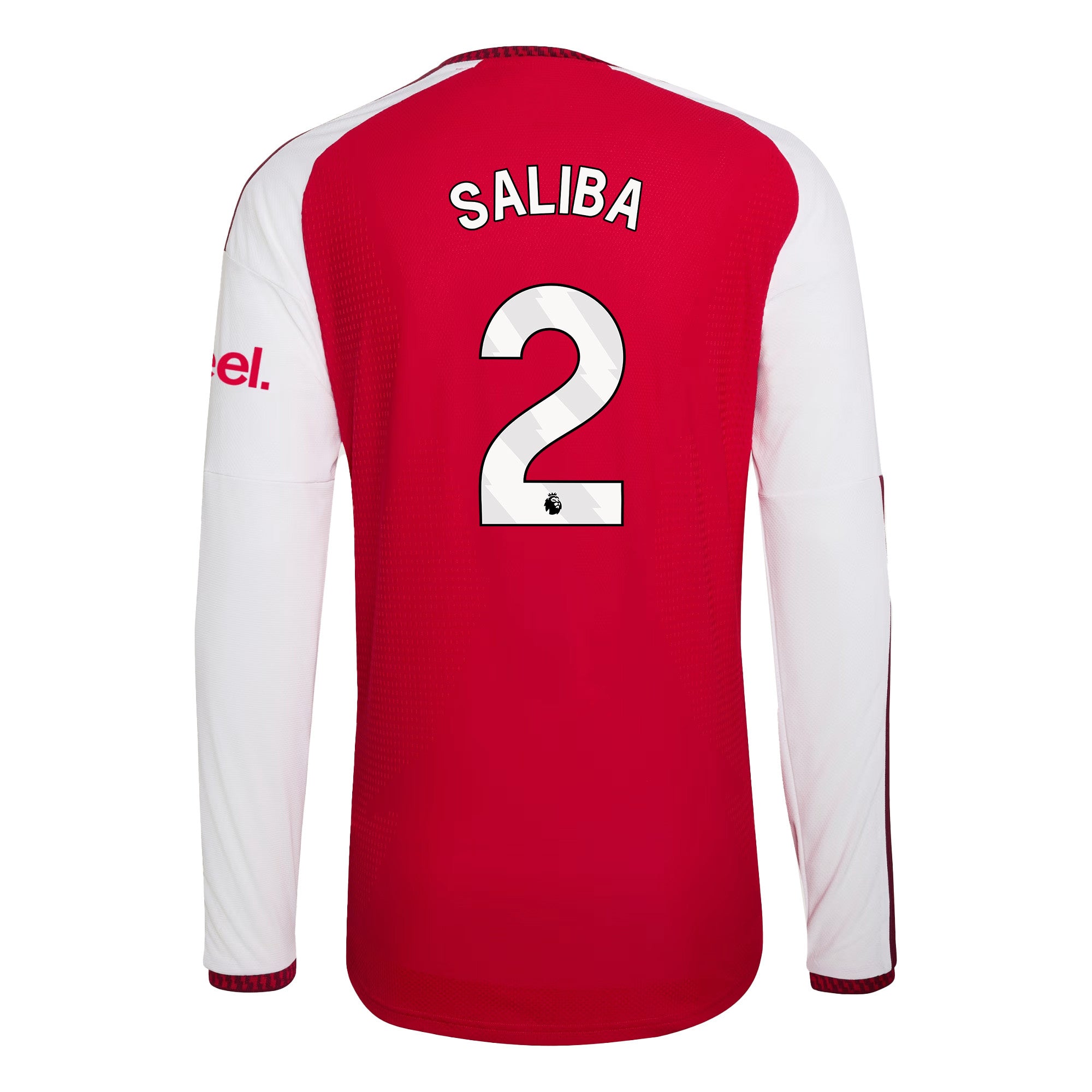 William Saliba 2 Arsenal 2026/27 Home Long Sleeve Jersey - Men, Red