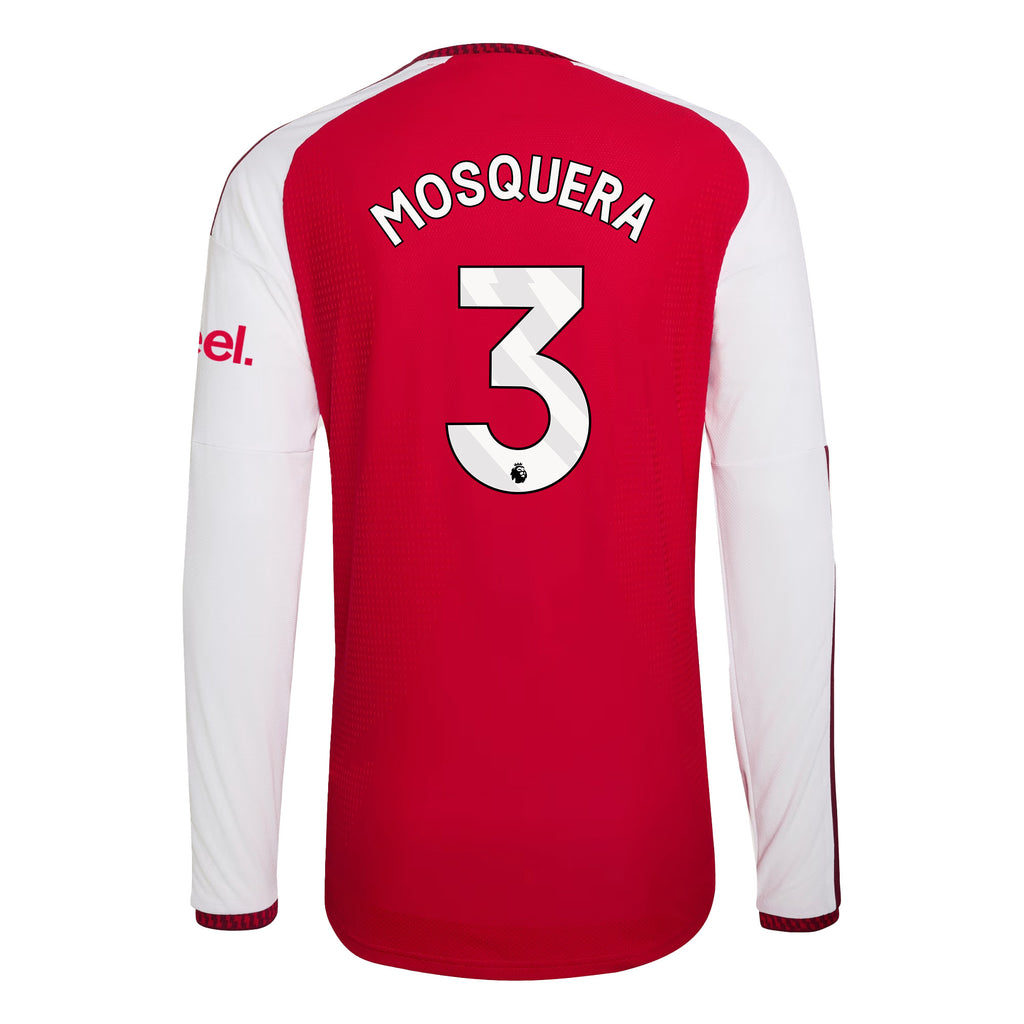 Cristhian Mosquera 3 Arsenal 2026/27 Home Long Sleeve Jersey - Men, Red