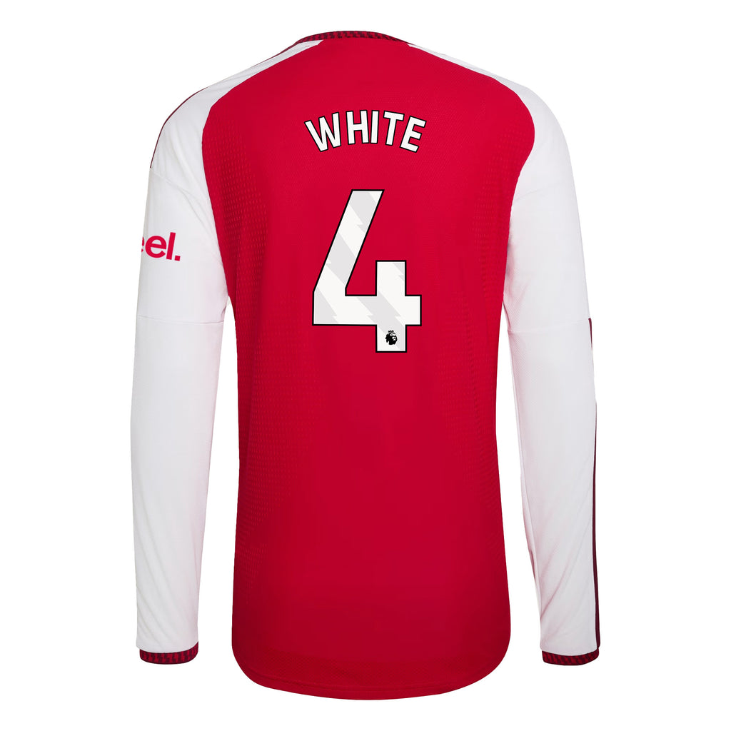 Ben White 4 Arsenal 2026/27 Home Long Sleeve Jersey - Men, Red