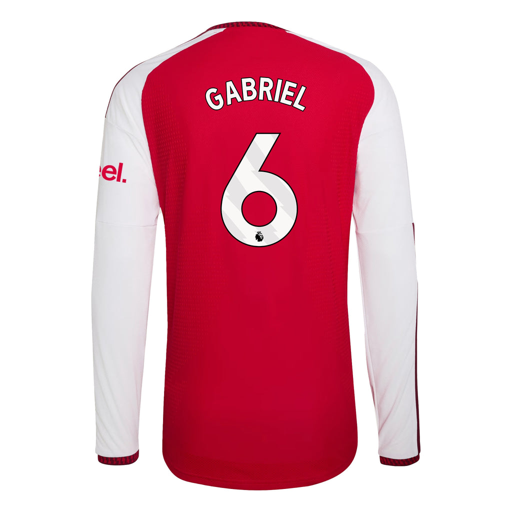 Gabriel Magalhães 6 Arsenal 2026/27 Home Long Sleeve Jersey - Men, Red