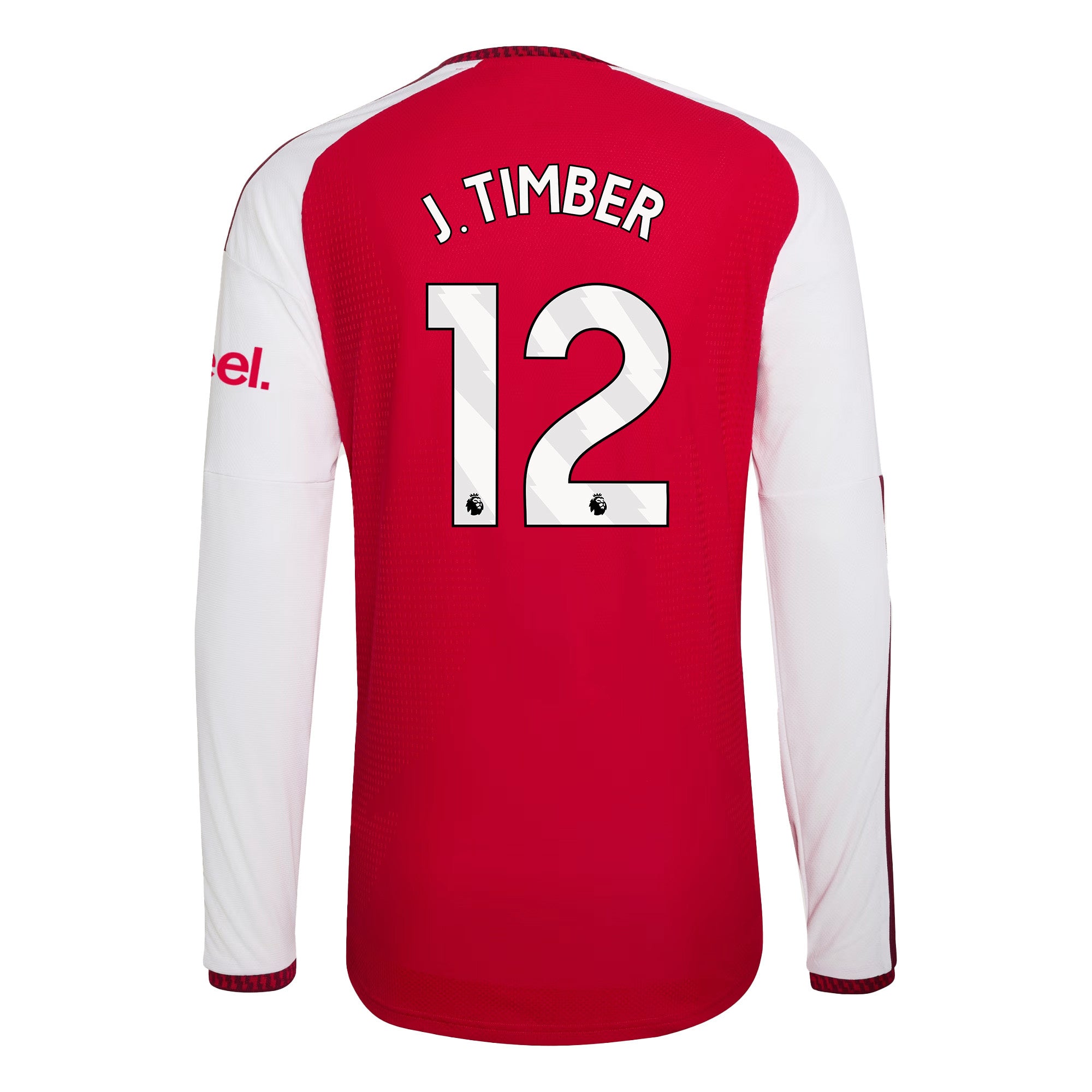 Jurriën Timber 12 Arsenal 2026/27 Home Long Sleeve Jersey - Men, Red