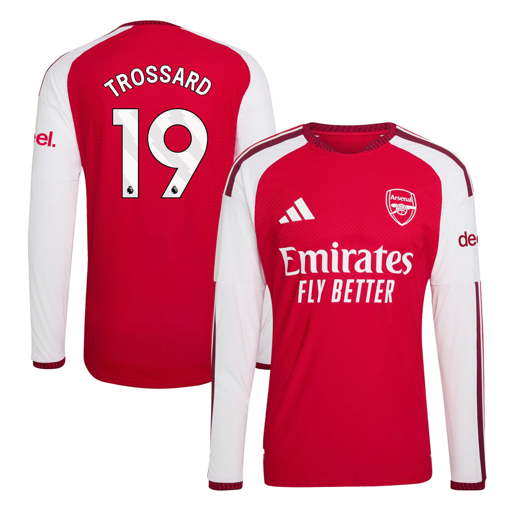 Leandro Trossard 19 Arsenal 2026/27 Home Long Sleeve Jersey - Men, Red
