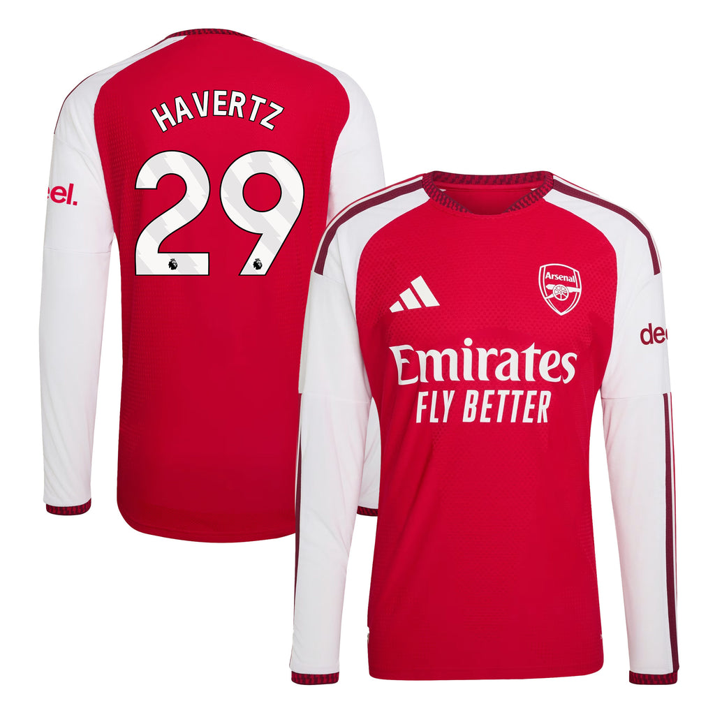 Kai Havertz 29 Arsenal 2026/27 Home Long Sleeve Jersey - Men, Red