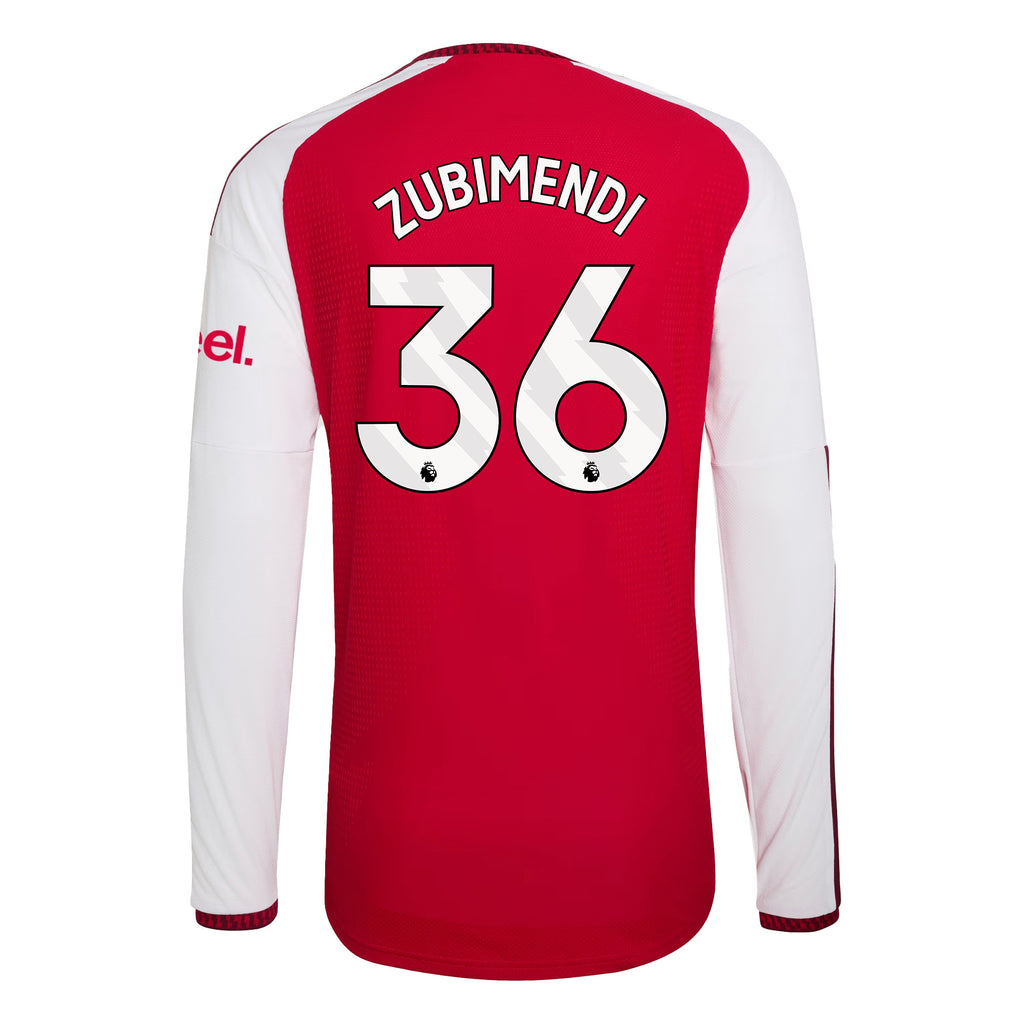 Martin Zubimendi 36 Arsenal 2026/27 Home Long Sleeve Jersey - Men, Red