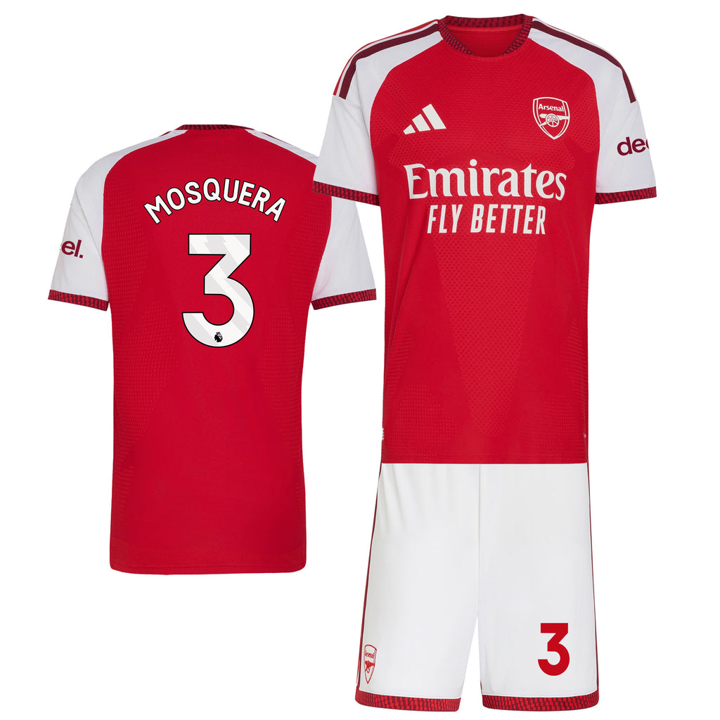 Cristhian Mosquera 3 Arsenal 2026/27 Home Men Jersey & Shorts Set – Red