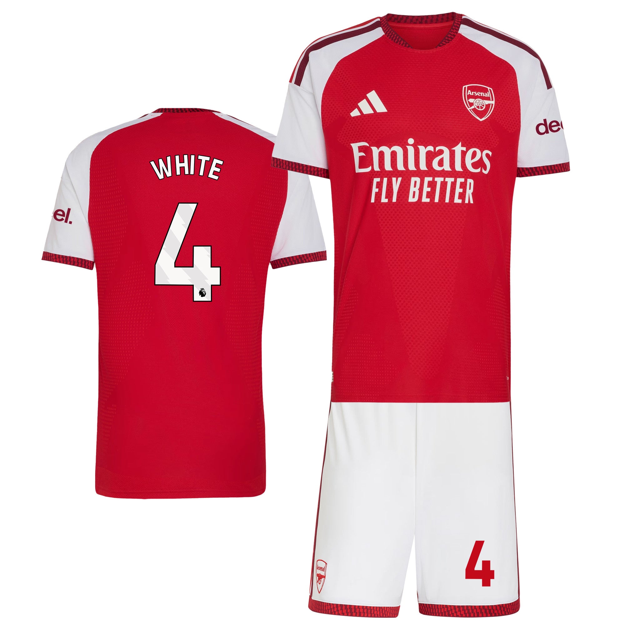 Ben White 4 Arsenal 2026/27 Home Men Jersey & Shorts Set – Red