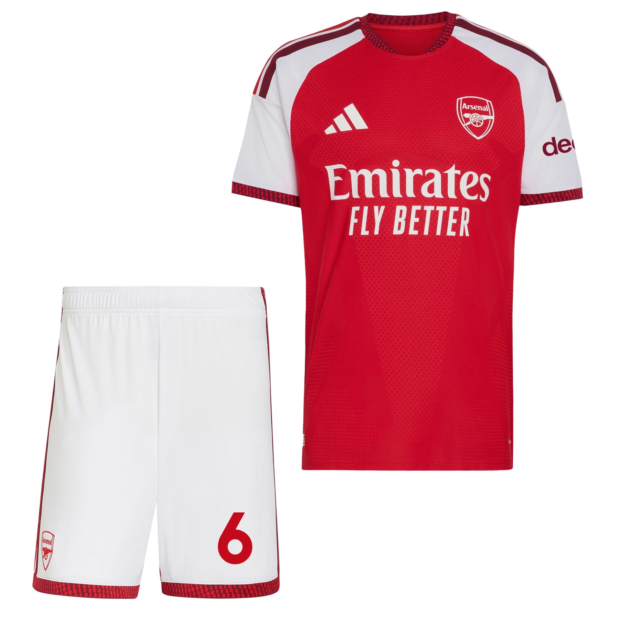 Gabriel Magalhães 6 Arsenal 2026/27 Home Men Jersey & Shorts Set – Red