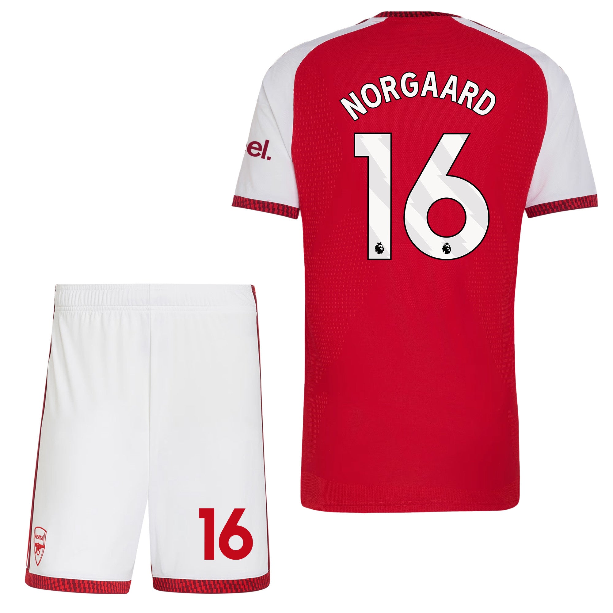Christian Nørgaard 16 Arsenal 2026/27 Home Men Jersey & Shorts Set – Red