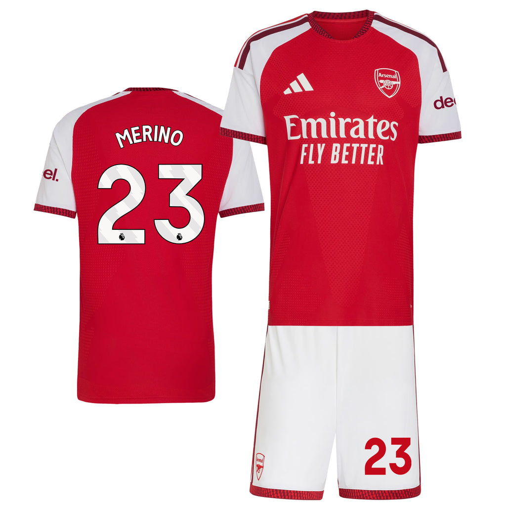 Mikel Merino 23 Arsenal 2026/27 Home Men Jersey & Shorts Set – Red