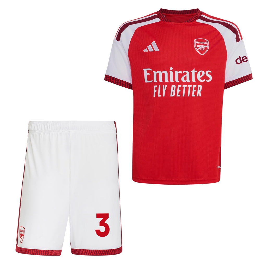 Cristhian Mosquera 3 Arsenal 2026/27 YOUTH Home Jersey & Shorts Set - Red